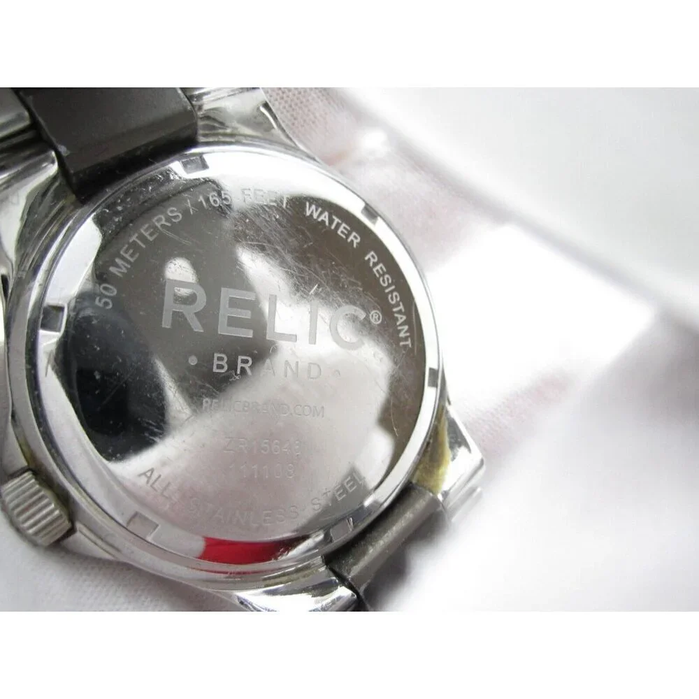 Men Relic Quartz 50m WR Analog 41mm Round Watch (H562) 